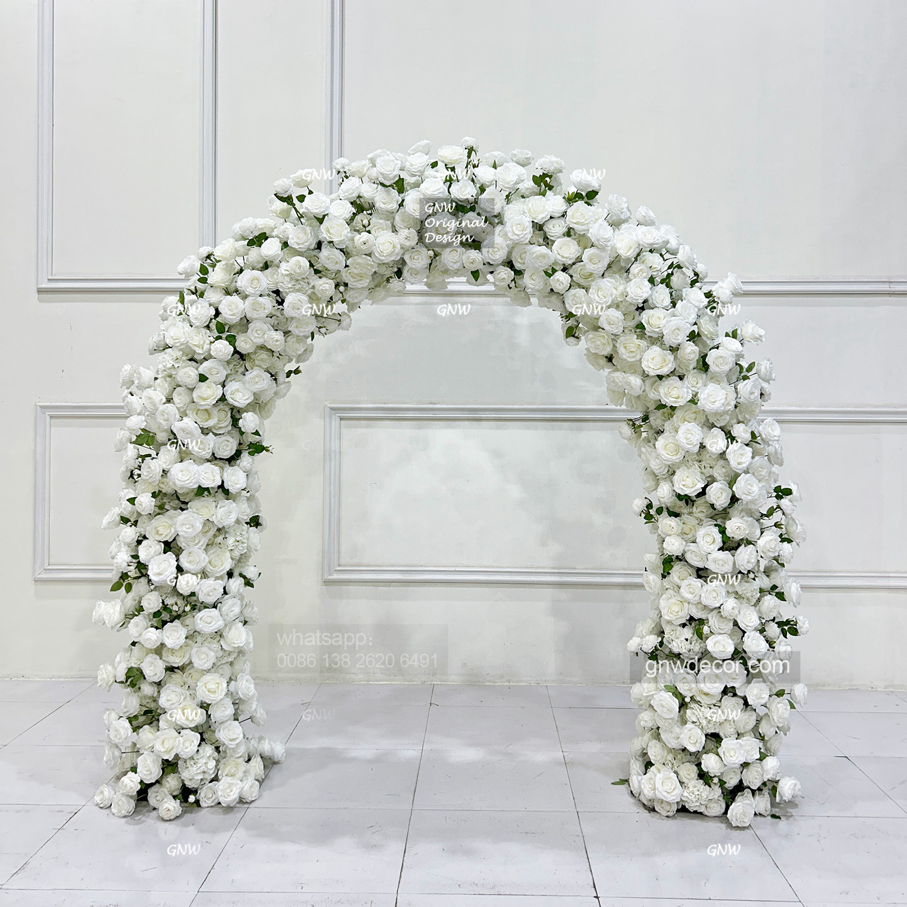 Artificial flower arch : n shape