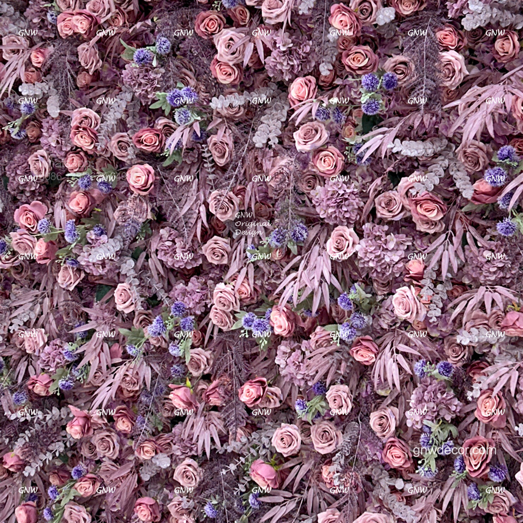 Artificial flower wall 8ft x 8ft