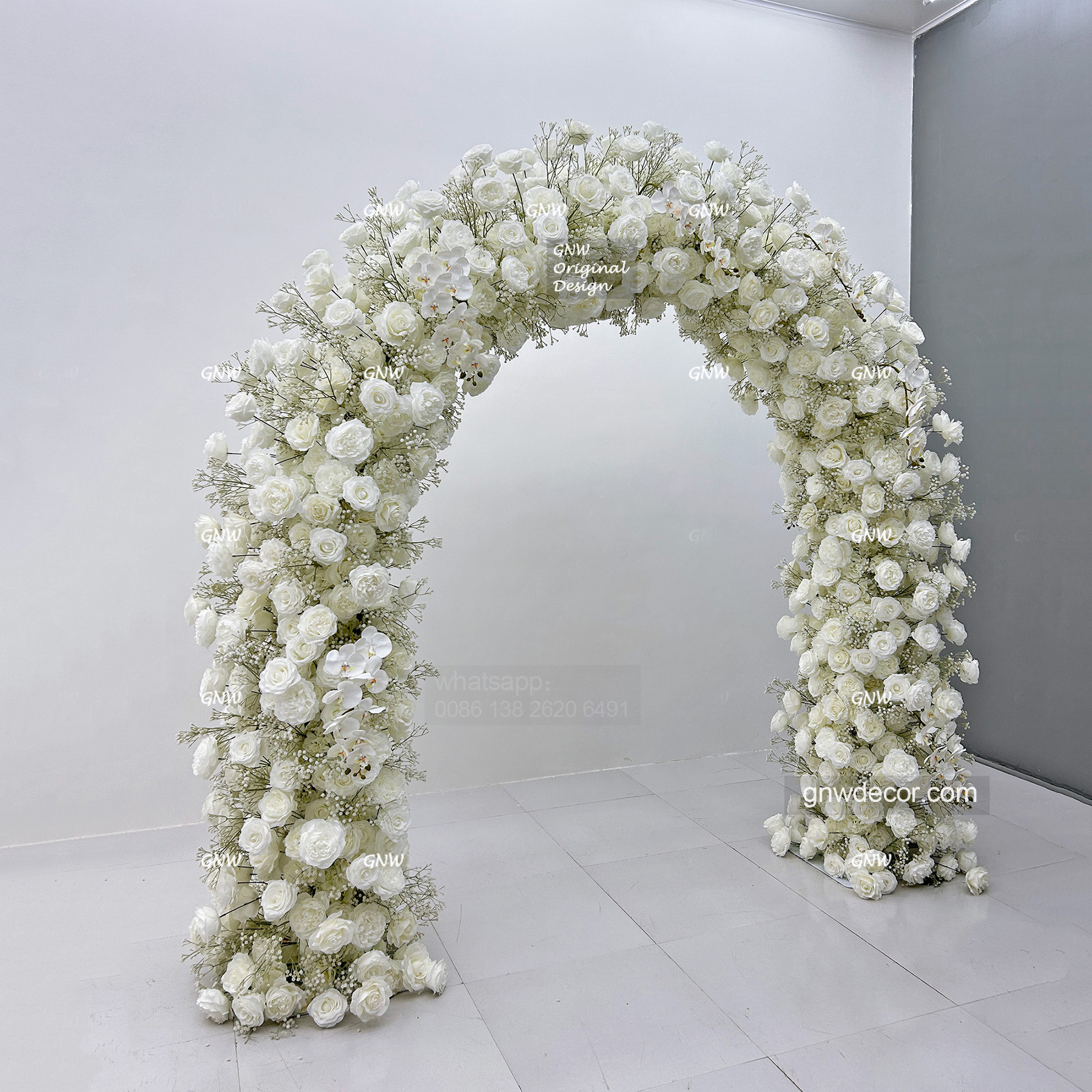 Artificial flower arch : n shape