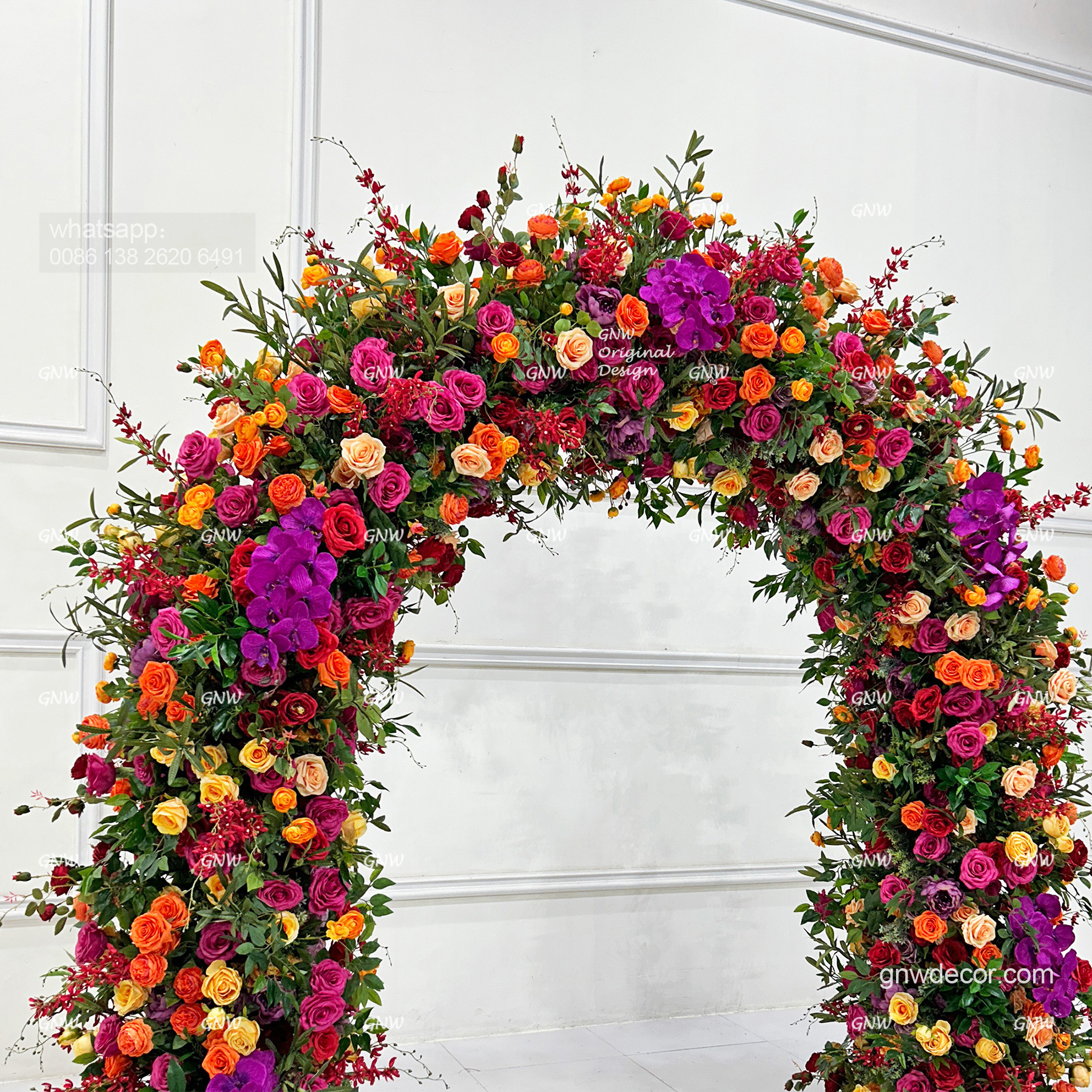 Artificial flower arch : n shape