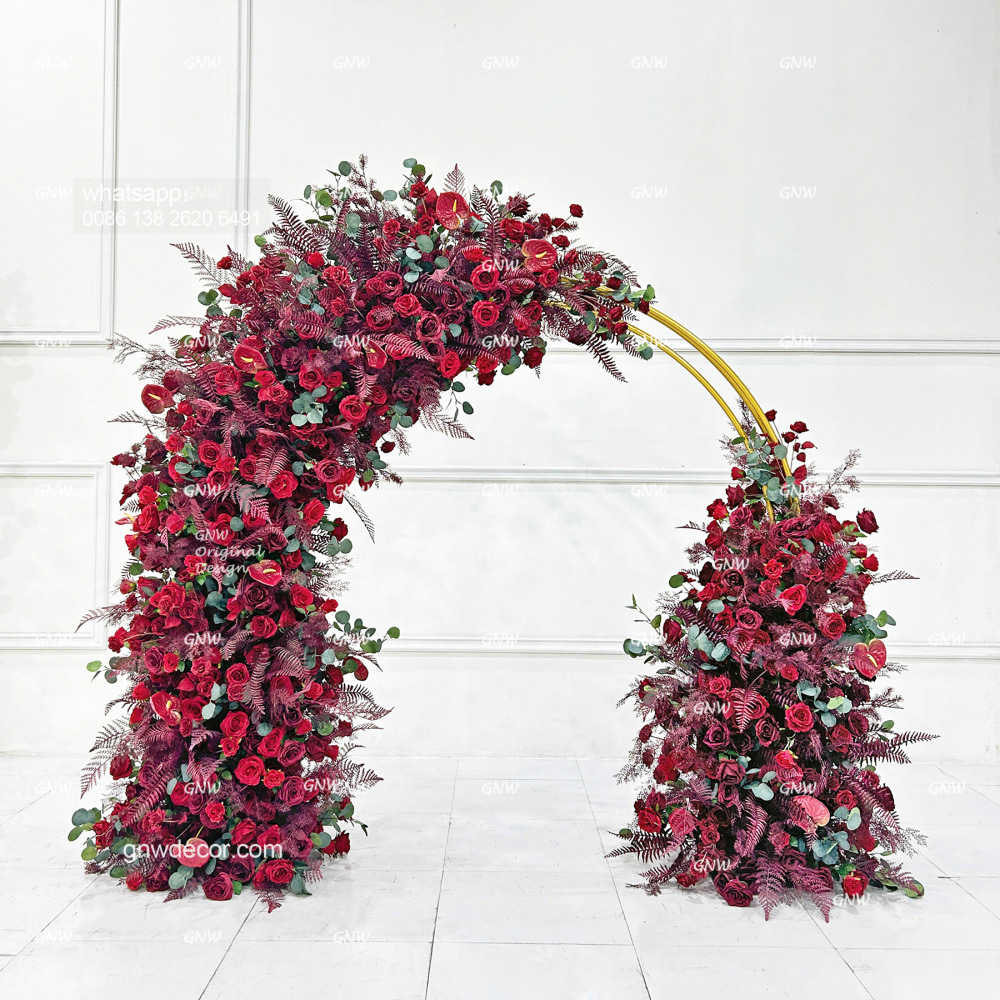 Artificial flower arch : n shape
