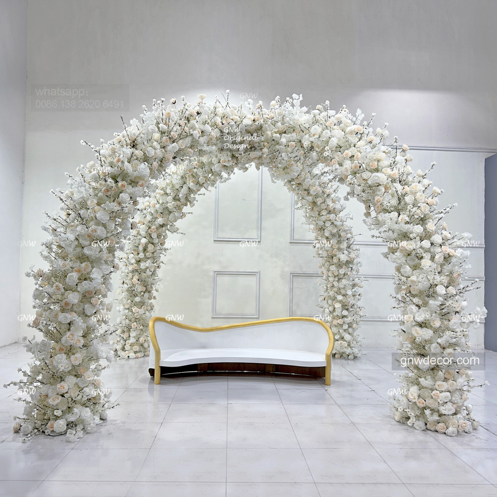 Artificial flower arch : 4 pillars mandap
