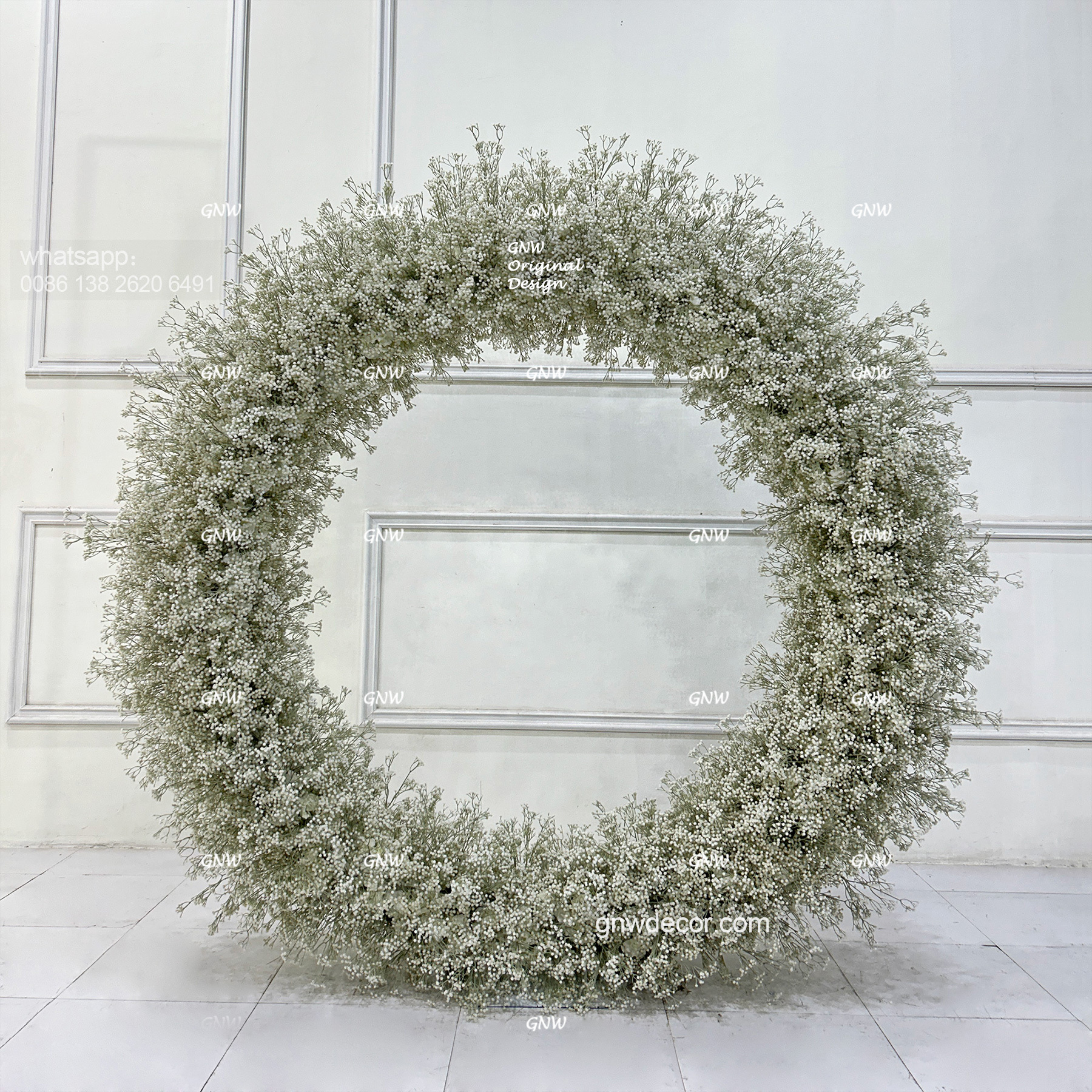 Artificial flower arch : circle ring shape