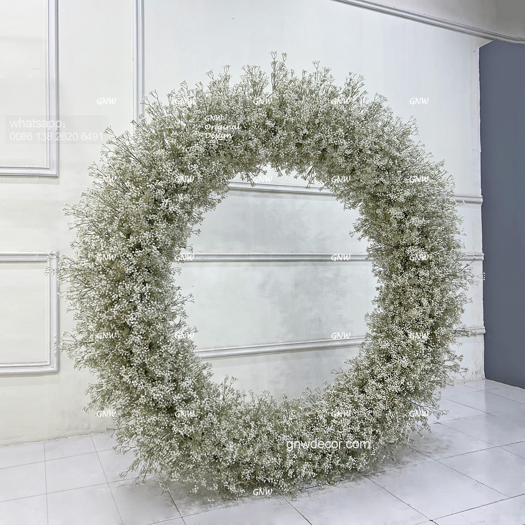 Artificial flower arch : circle ring shape