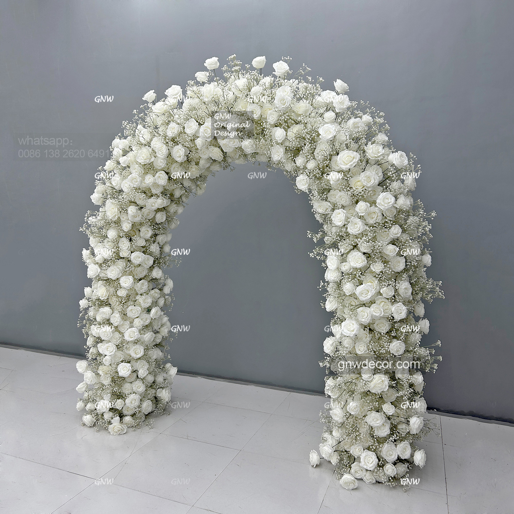 Artificial flower arch : n shape