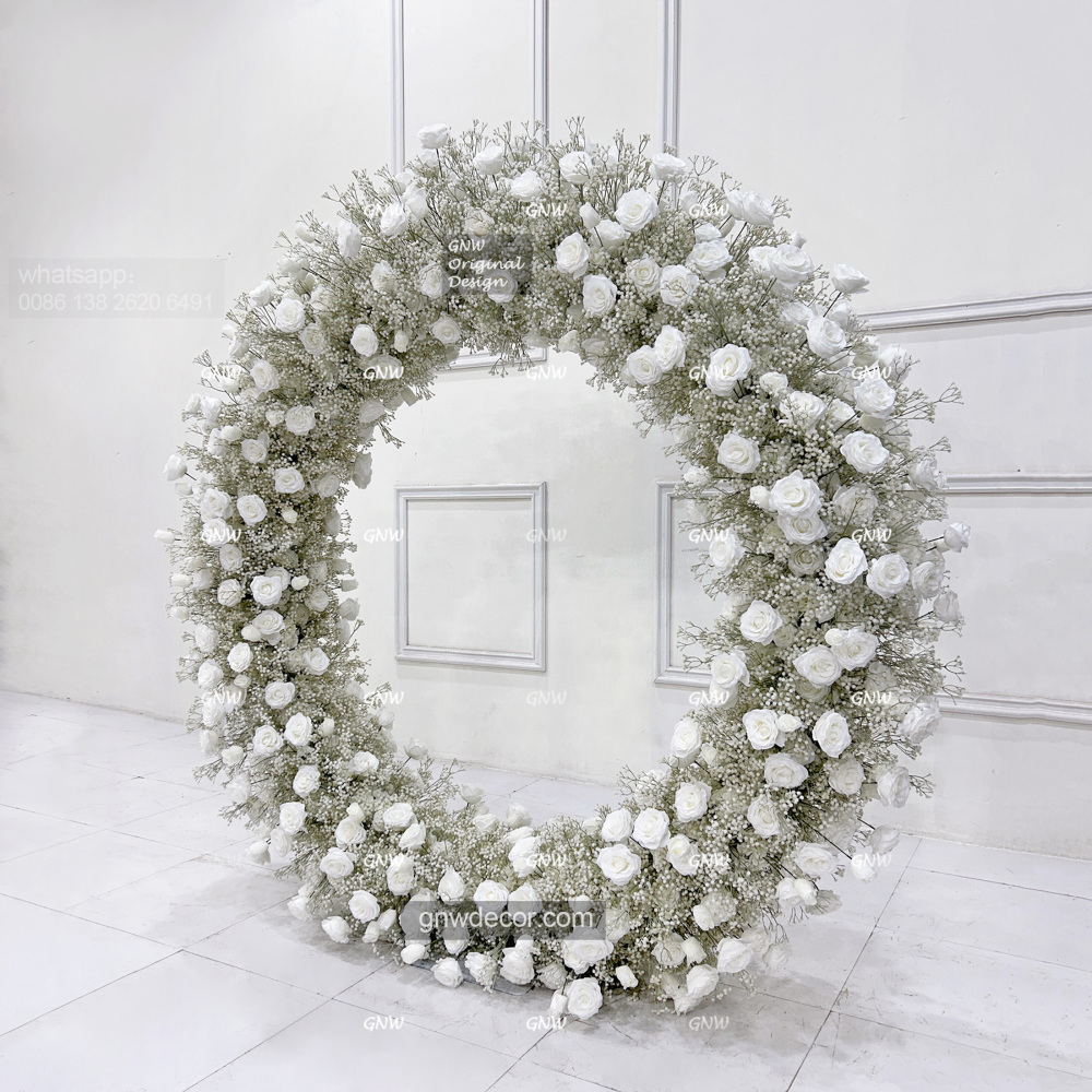 Artificial flower arch : circle ring shape