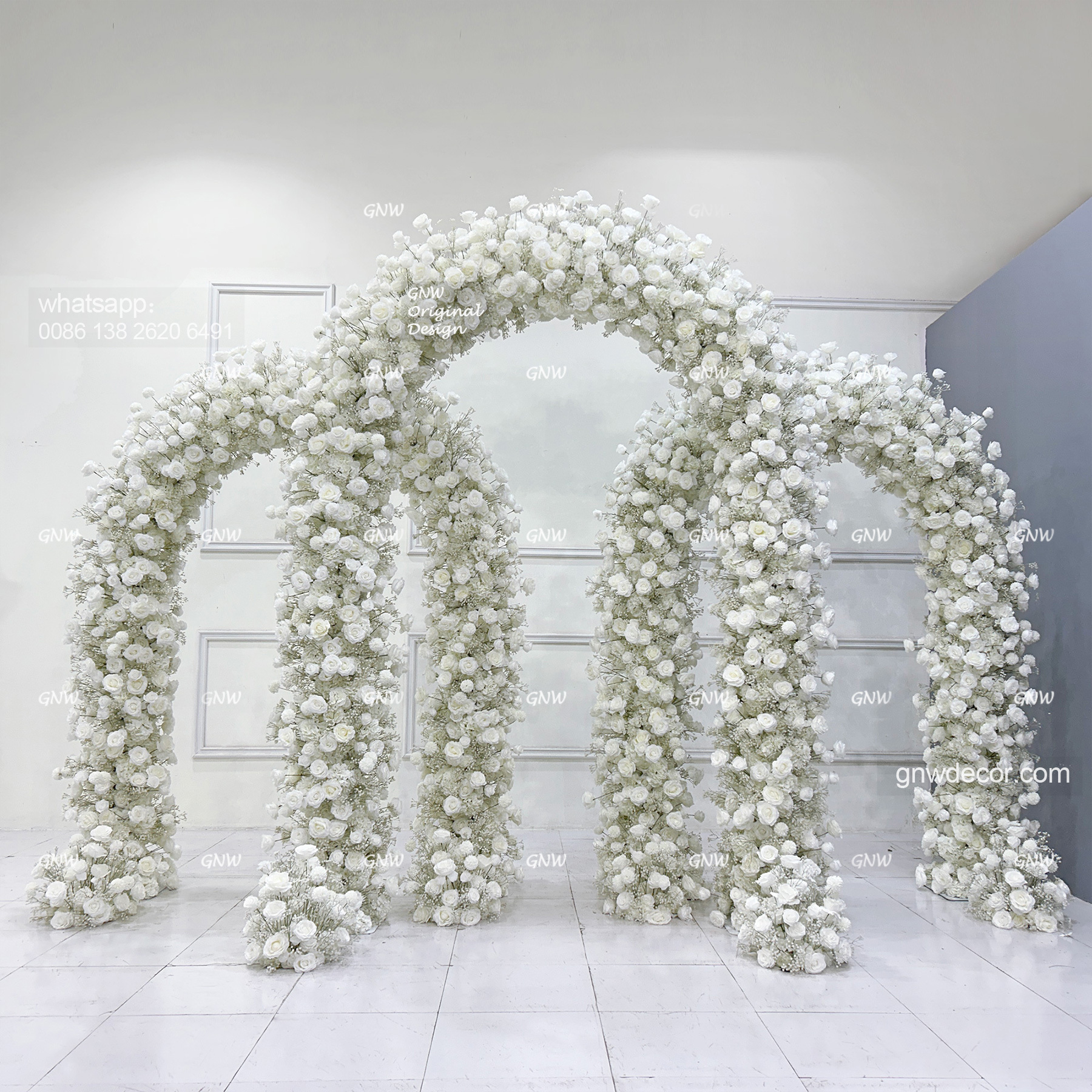 Artificial flower arch : n shape