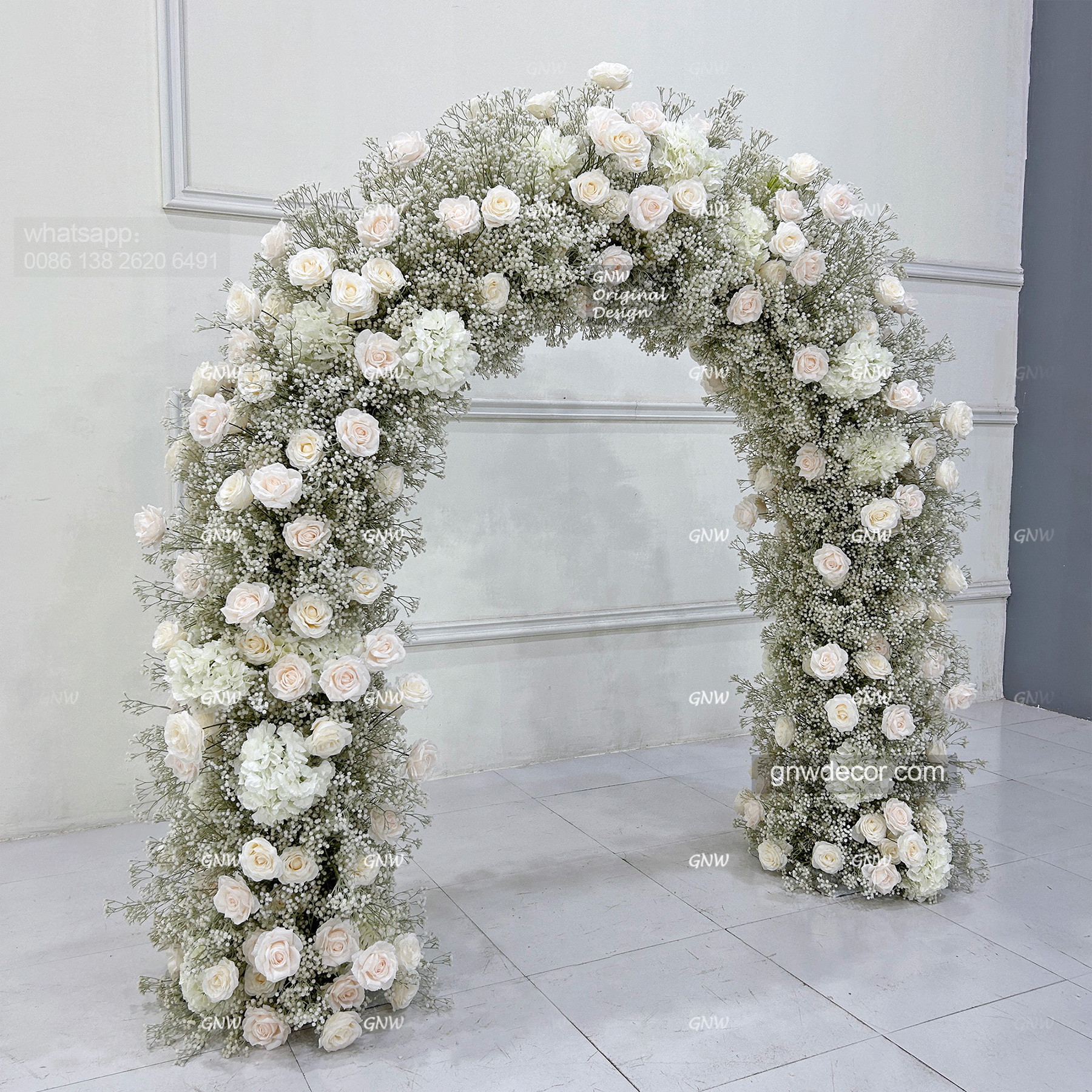 Artificial flower arch : n shape