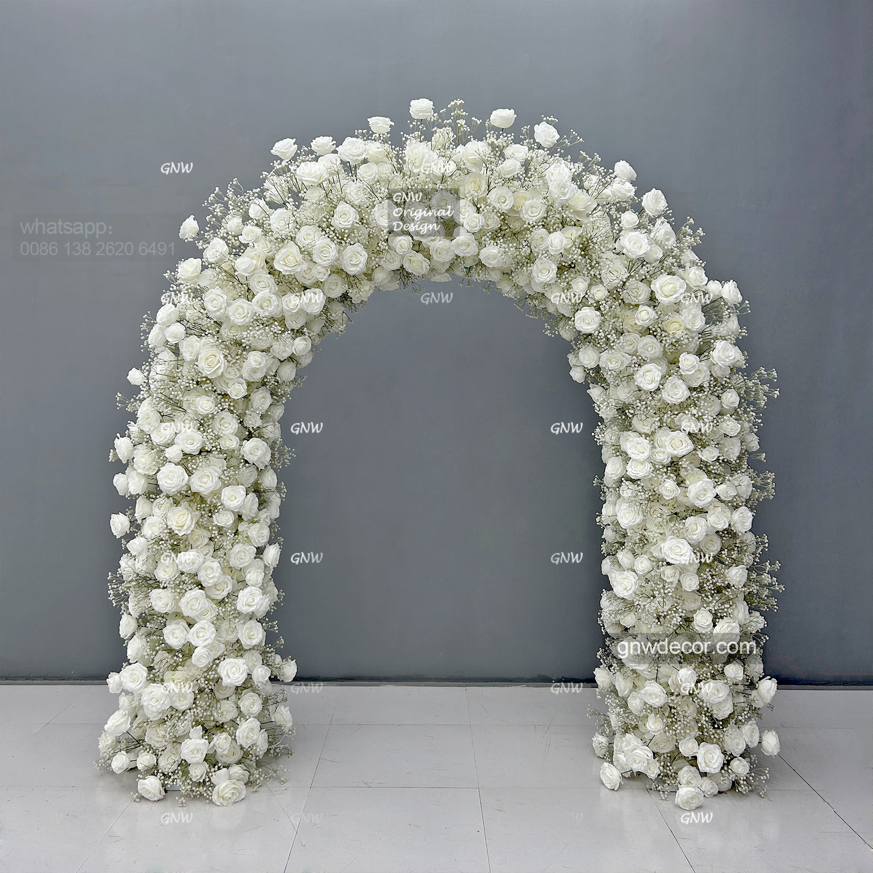 Artificial flower arch : n shape