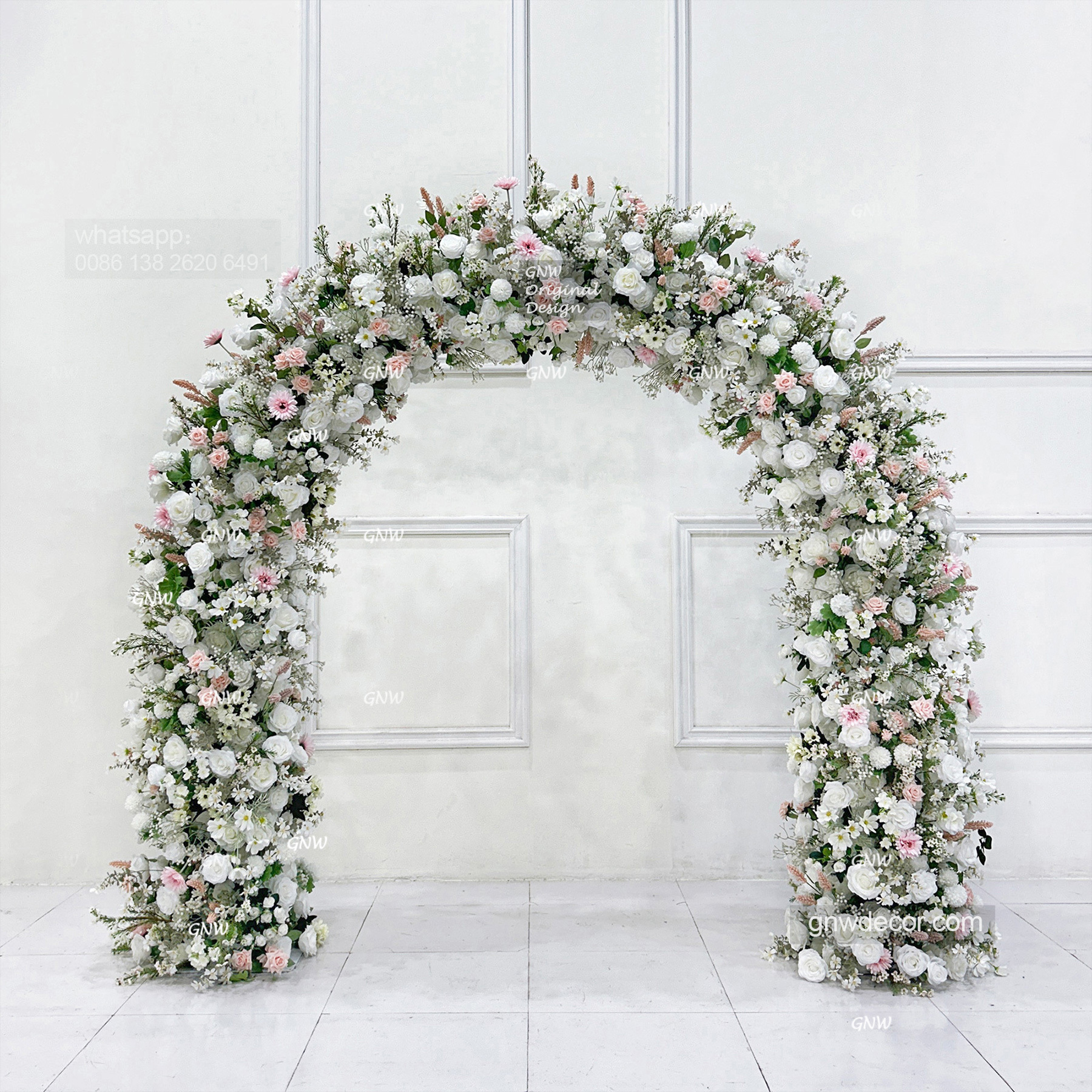 Artificial flower arch : n shape