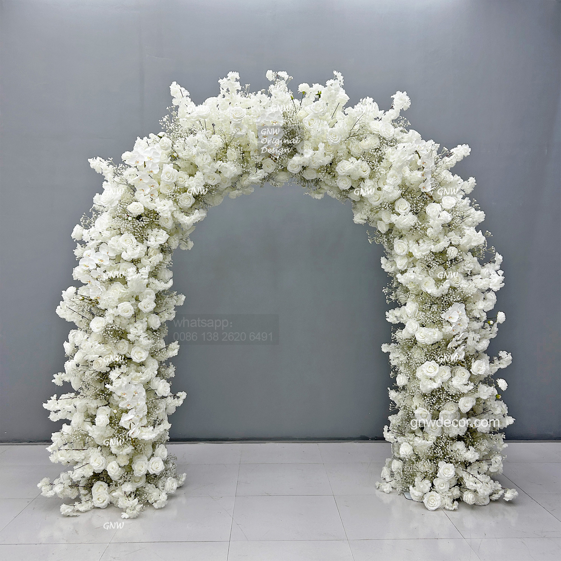 Artificial flower arch : n shape