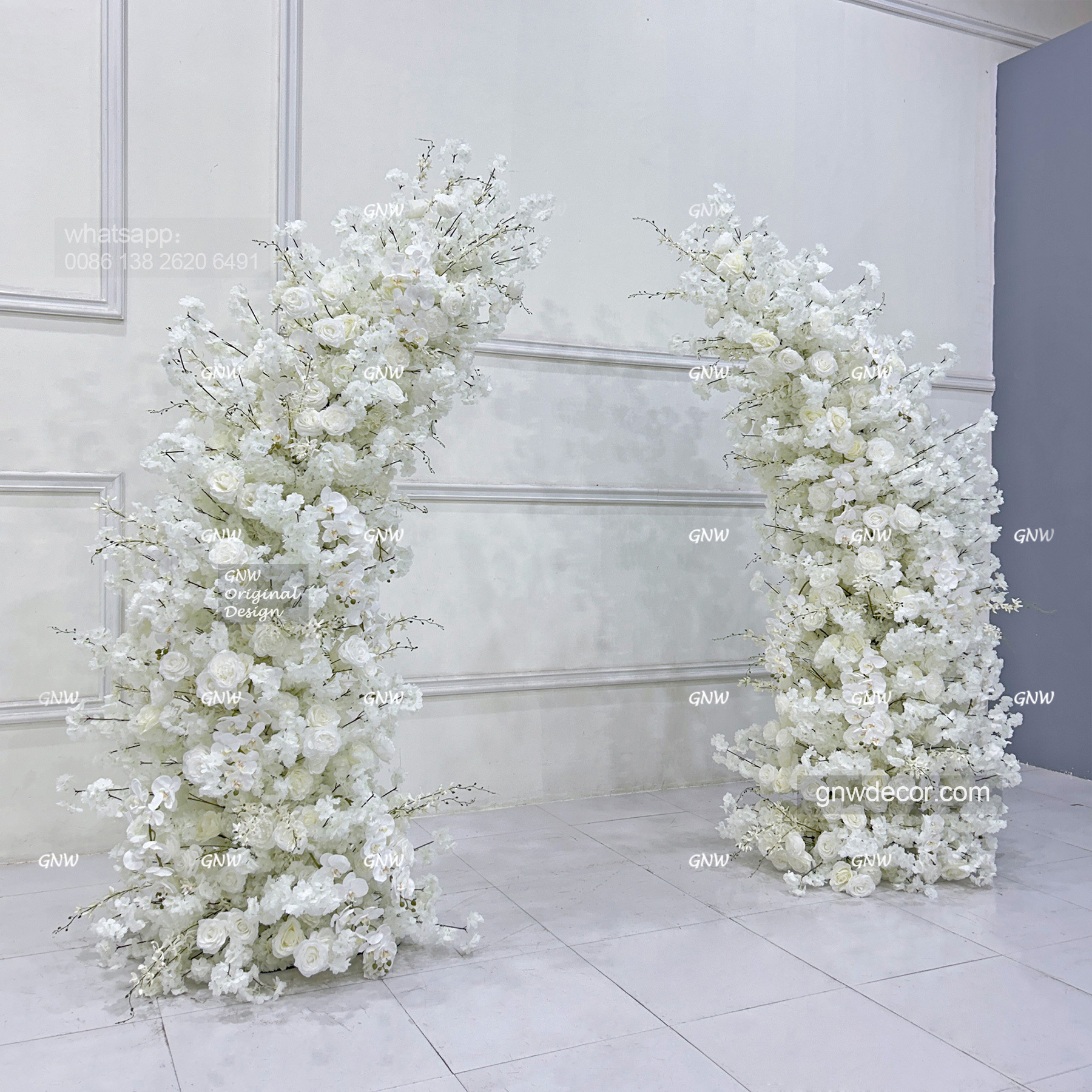 Artificial flower arch : 11 pillars