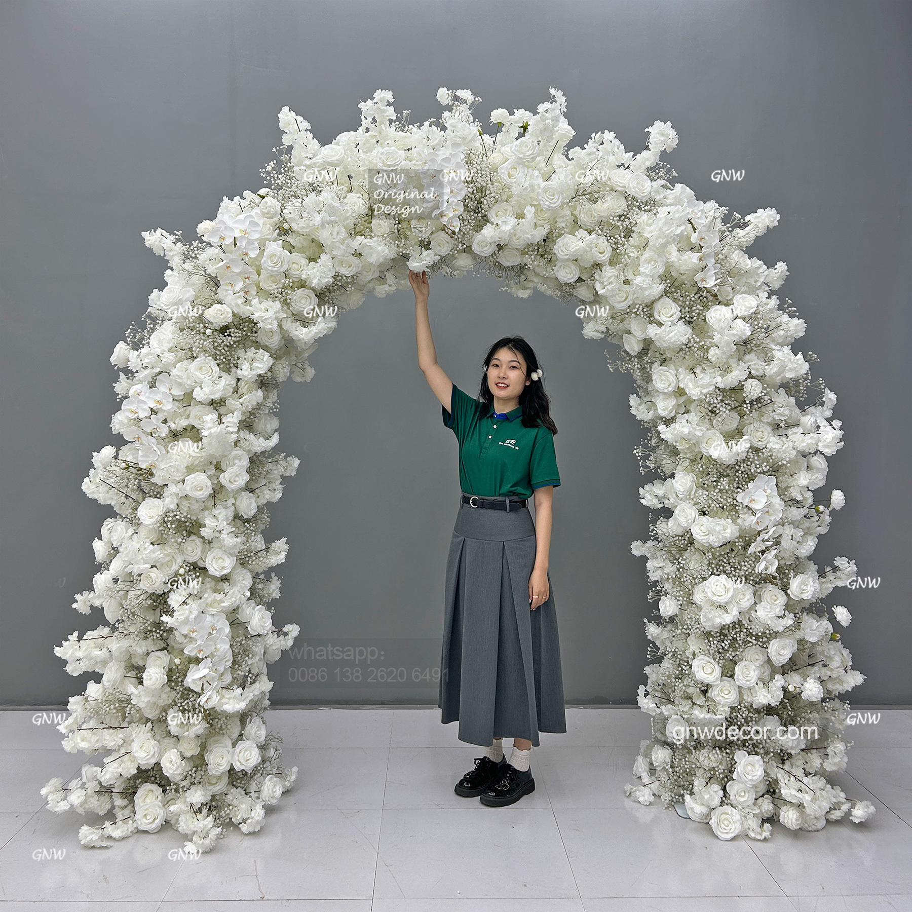 Artificial flower arch : n shape