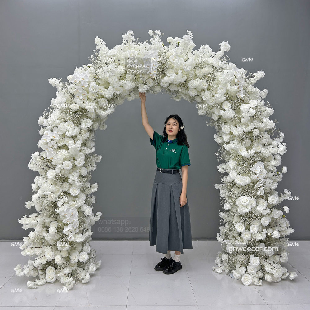 Artificial flower arch : n shape