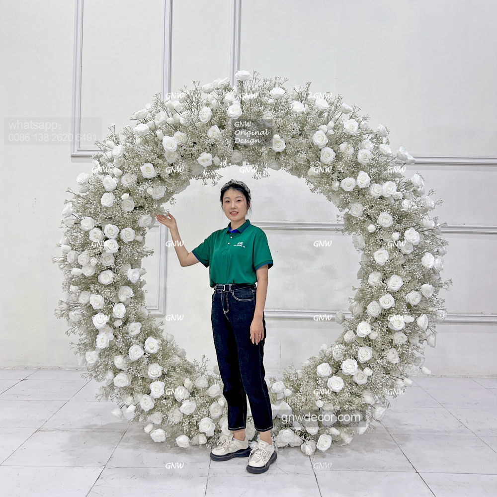 Artificial flower arch : circle ring shape