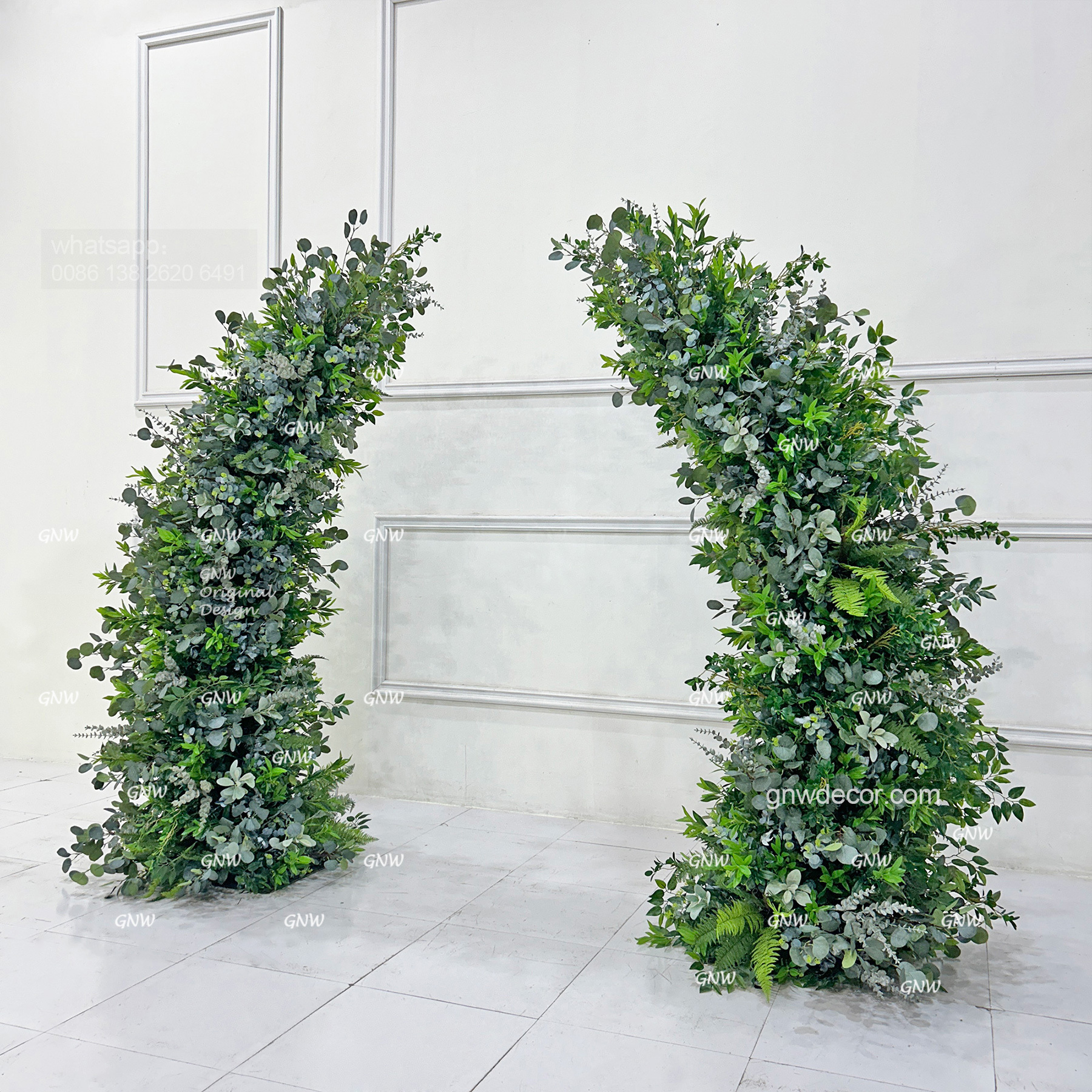 Artificial flower arch : 11 pillars