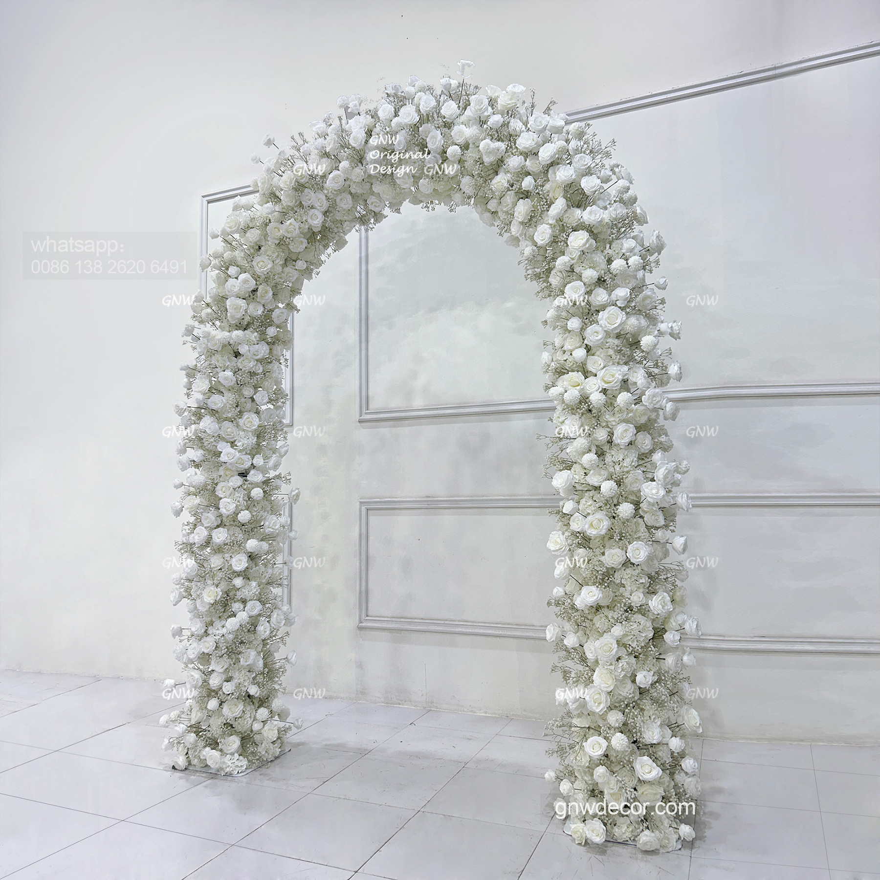 Artificial flower arch : n shape