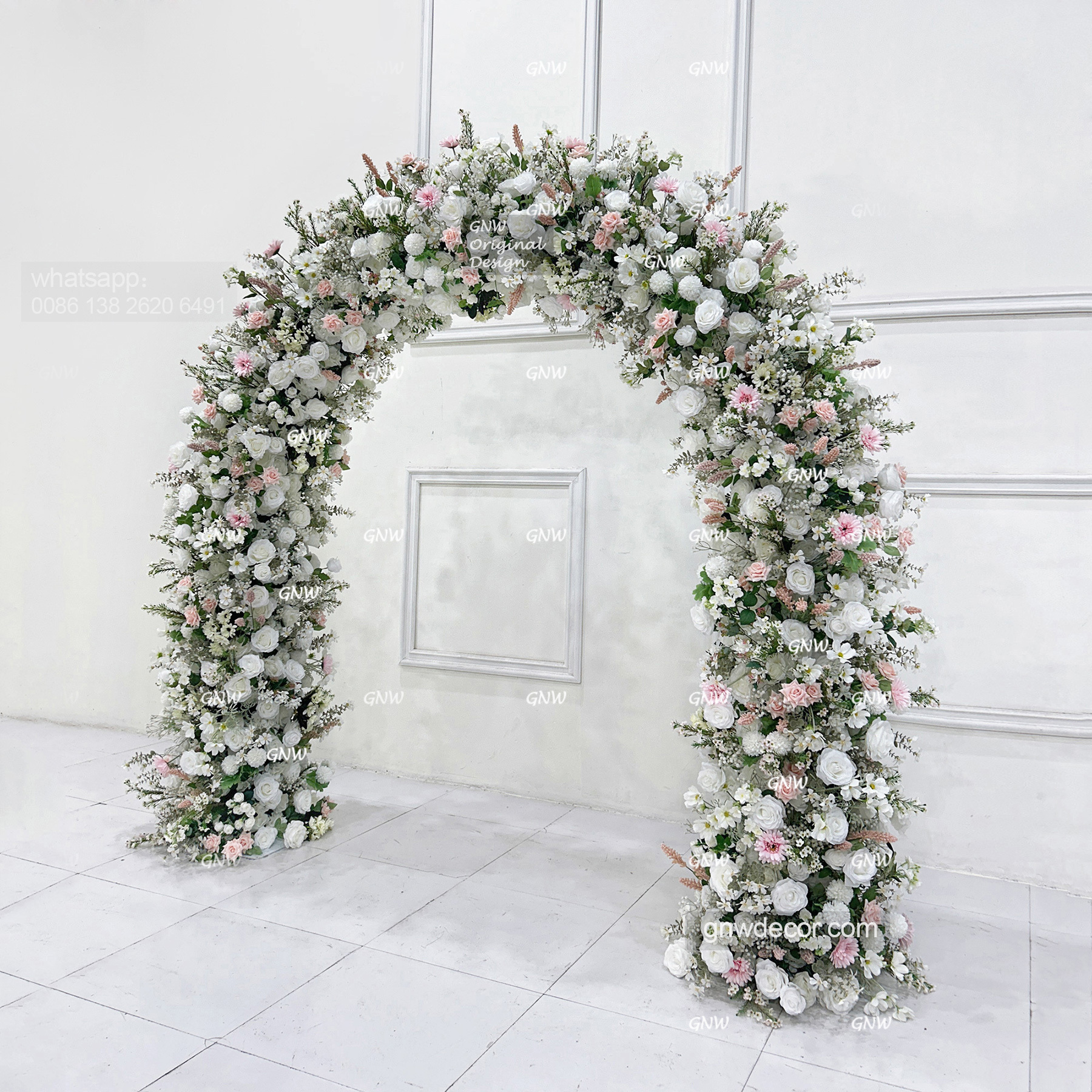 Artificial flower arch : n shape