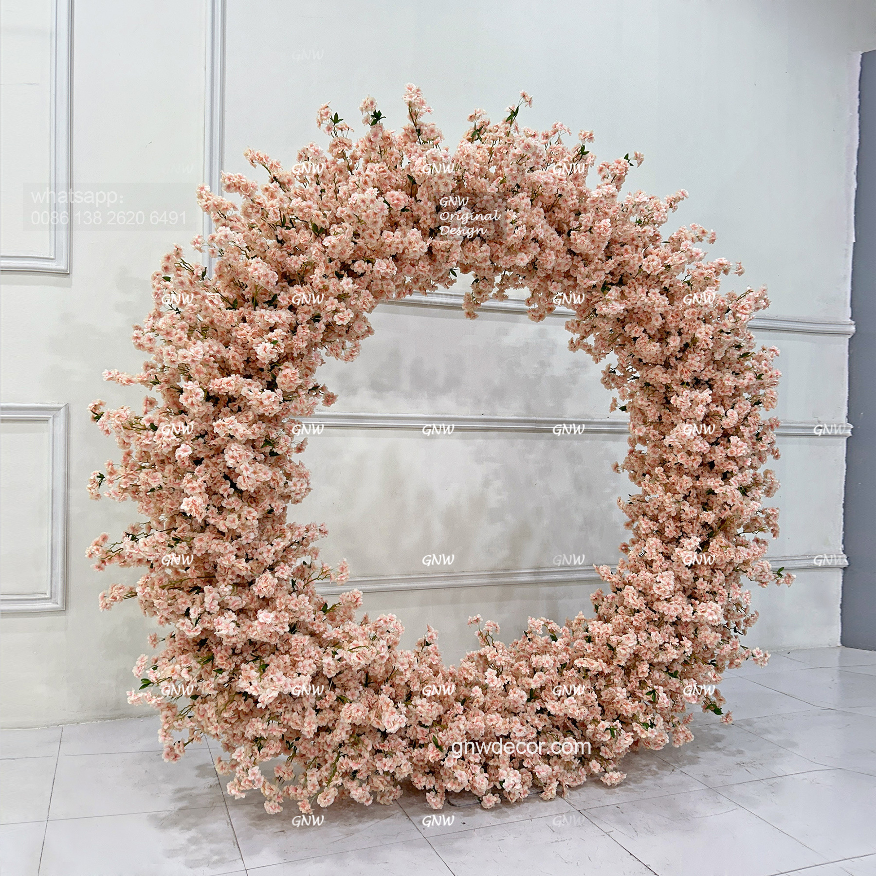 Artificial flower arch : circle ring shape