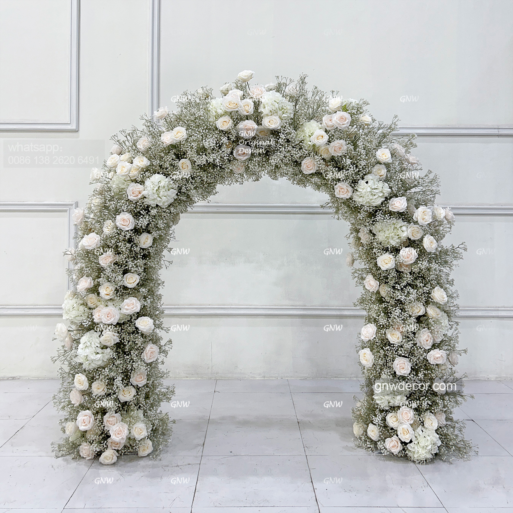 Artificial flower arch : n shape