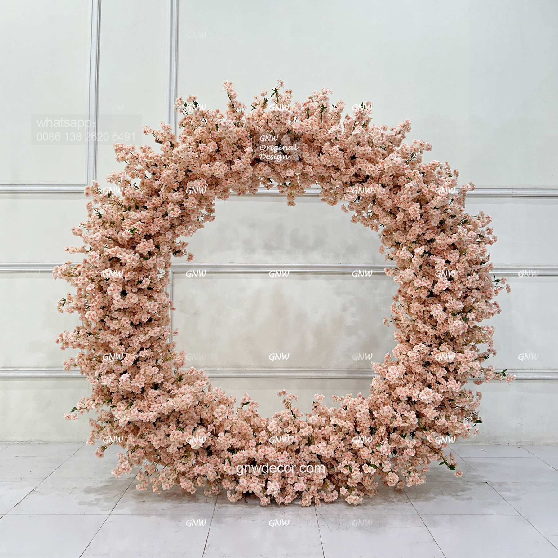 Artificial flower arch : circle ring shape