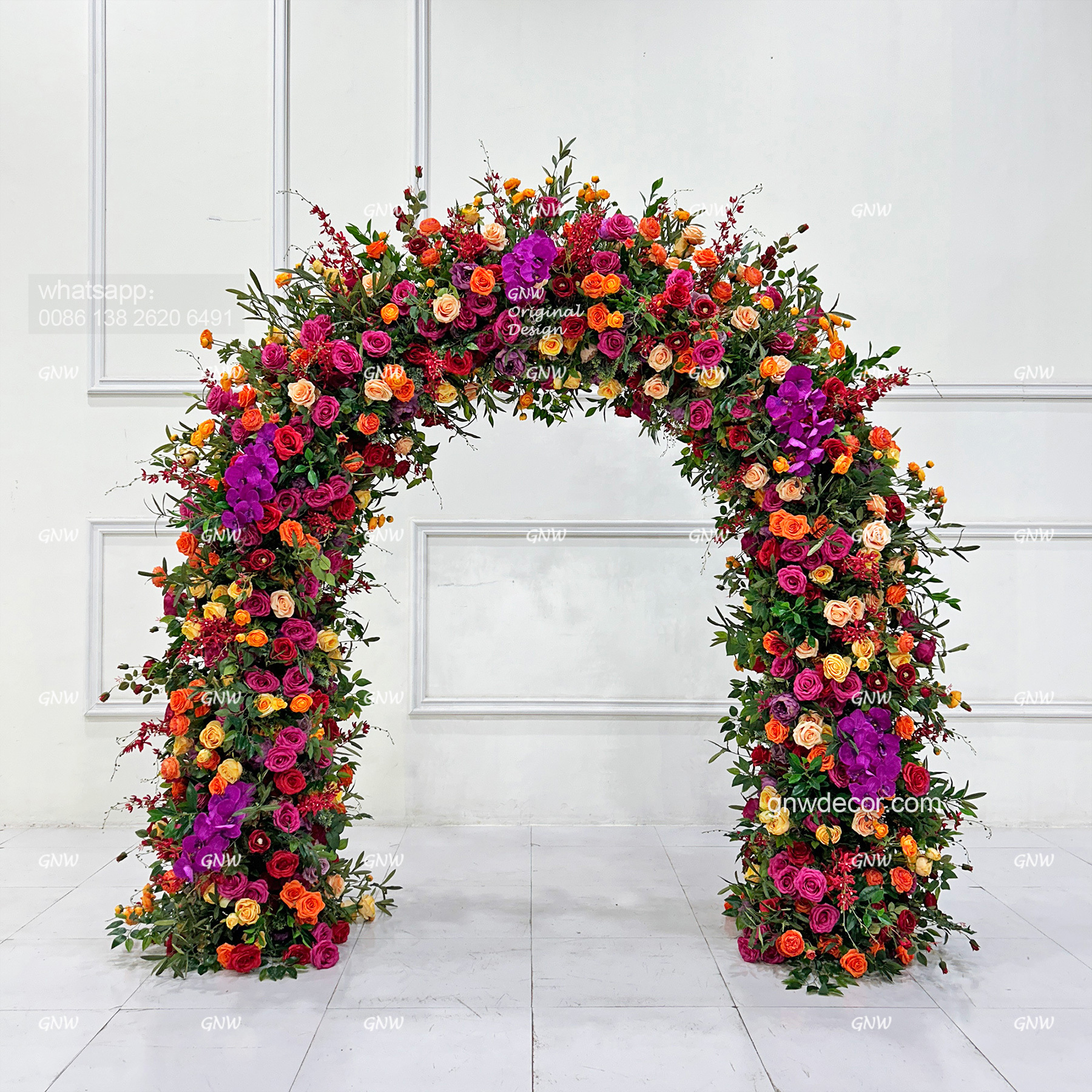 Artificial flower arch : n shape