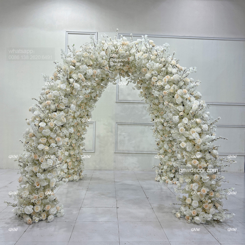 Artificial flower arch : 4 pillars mandap