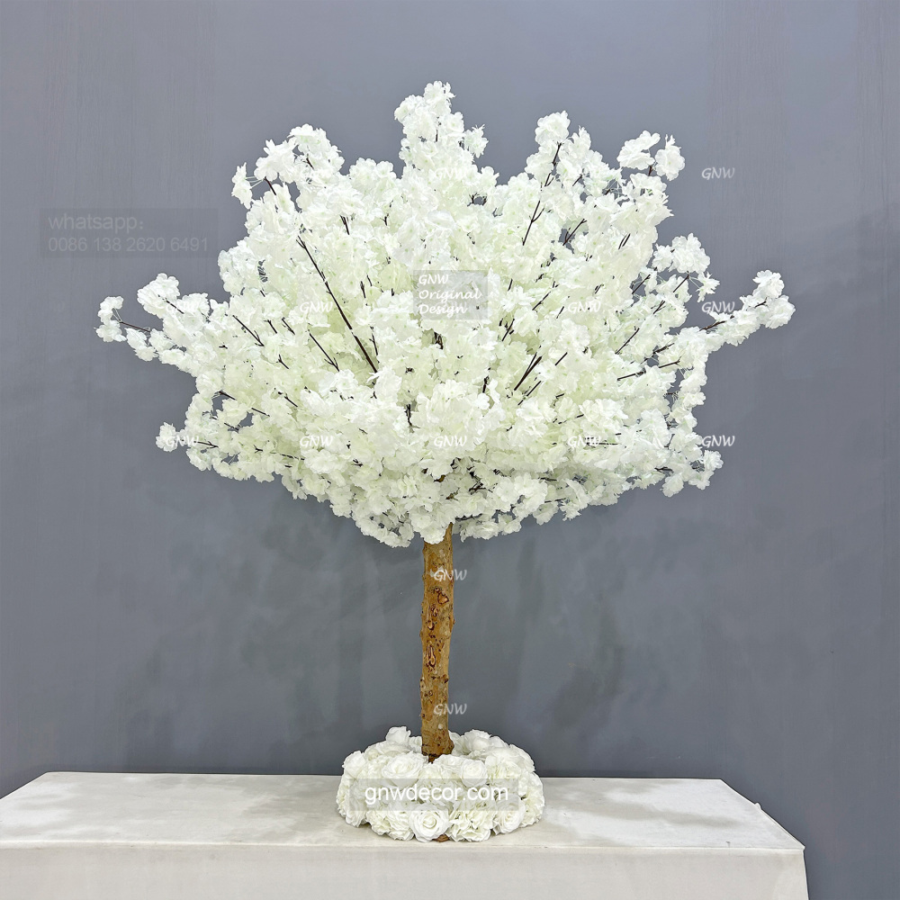Artificial flower tree for table centerpiece