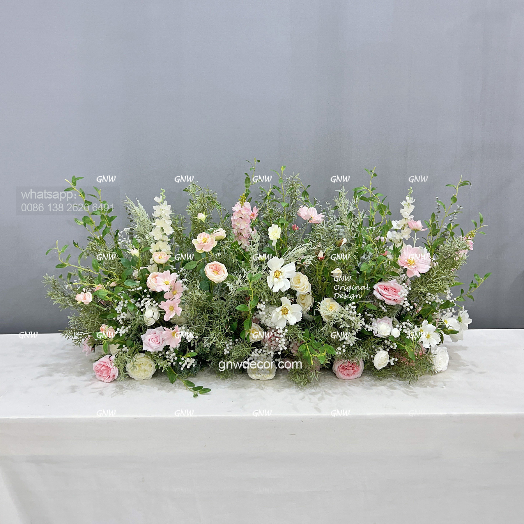 Artificial flower walkway