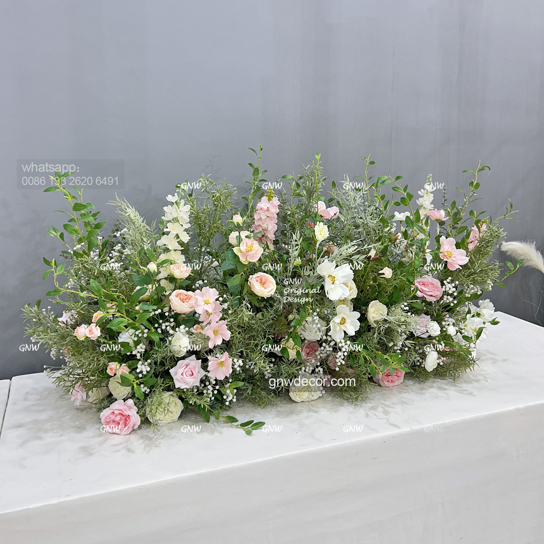 Artificial flower walkway