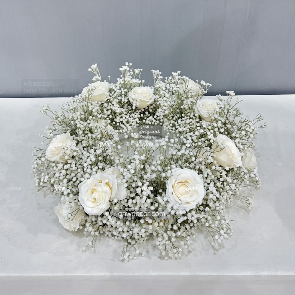 Artificial flower wreath