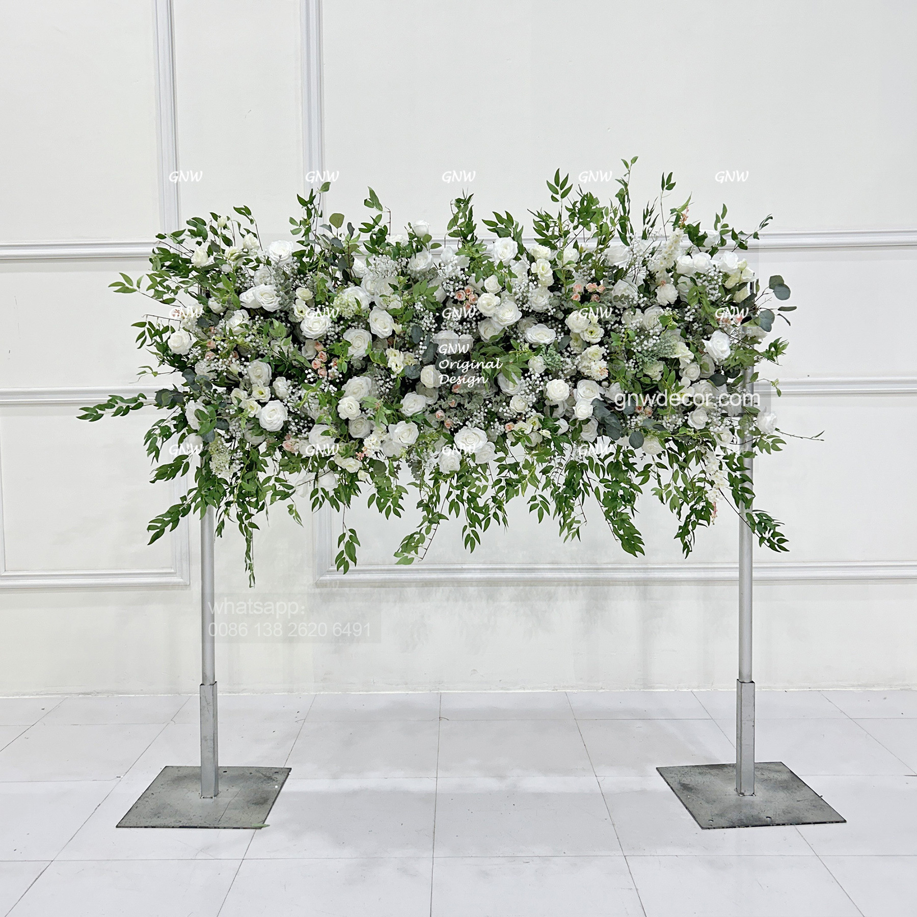 Artificial flower top table runner strip