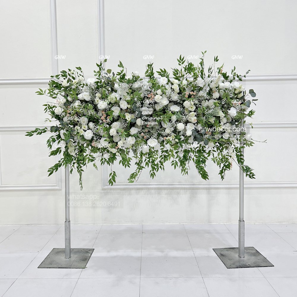 Artificial flower top table runner strip