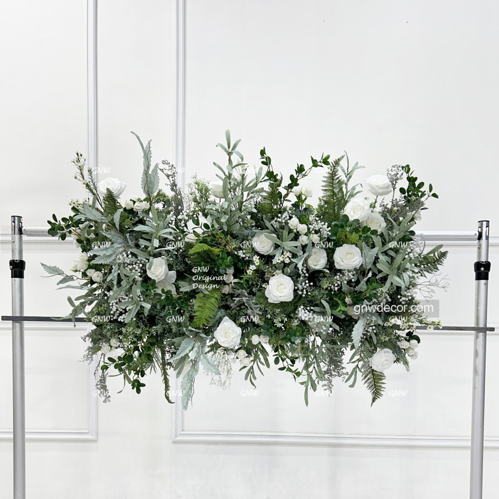 Artificial flower top table runner strip