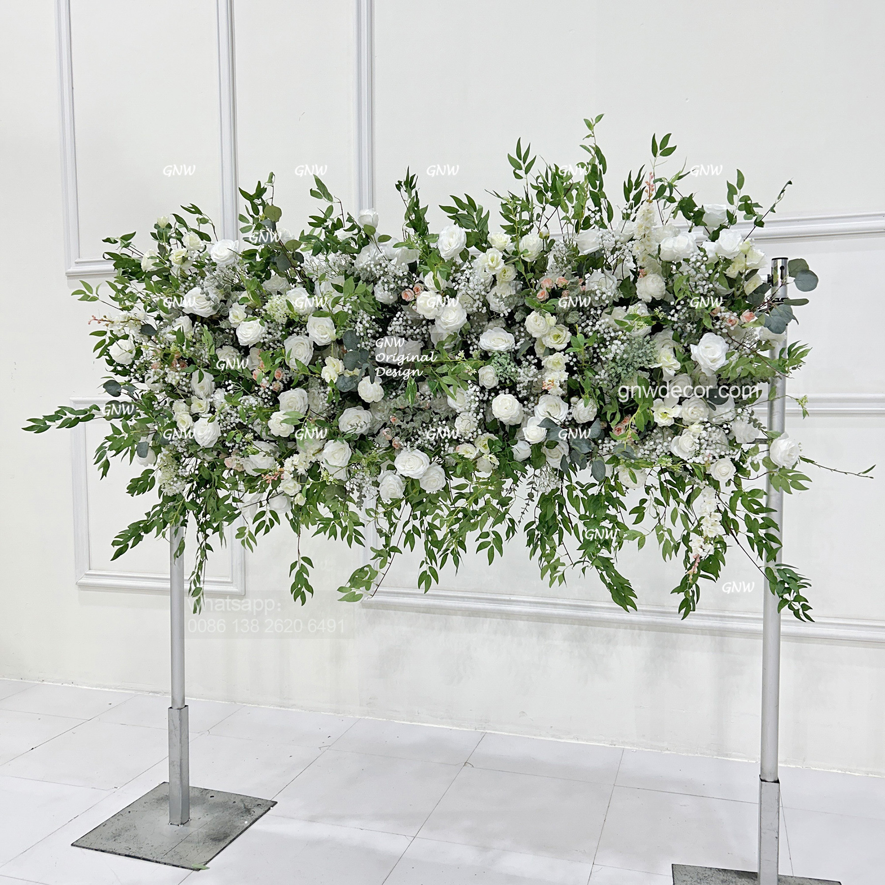 Artificial flower top table runner strip