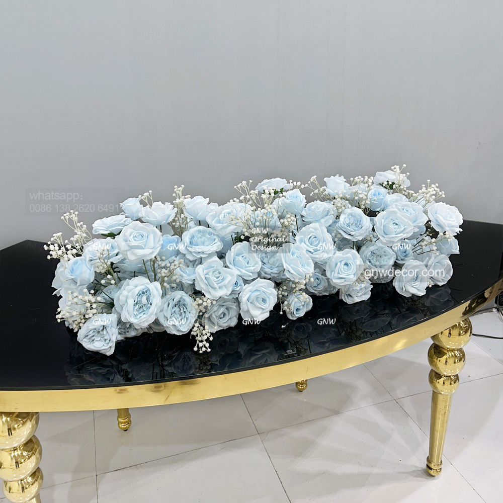 Artificial flower top table runner strip