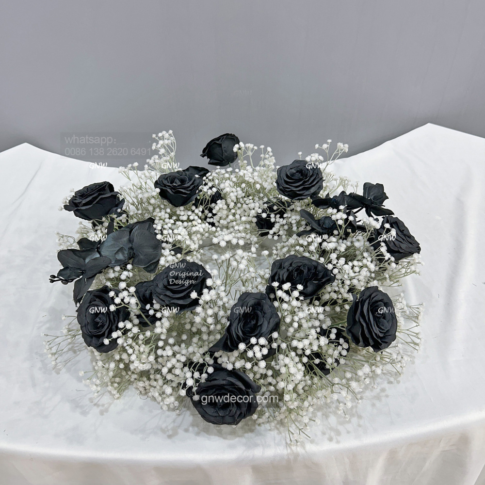 Artificial flower wreath