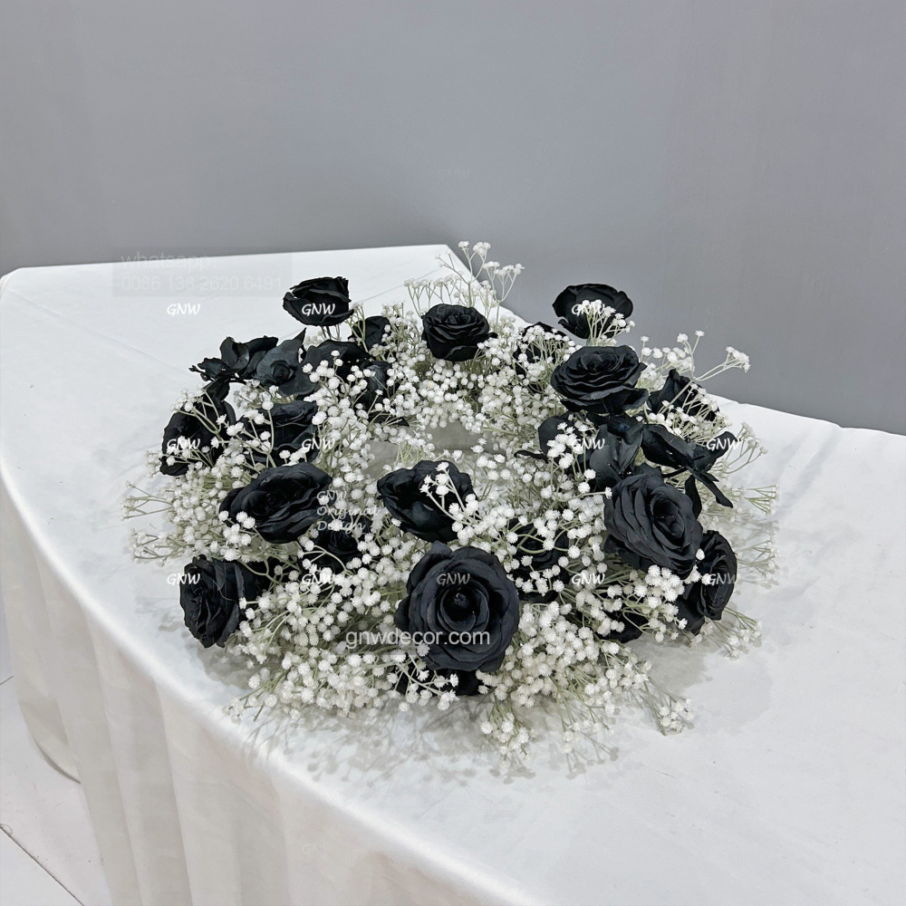 Artificial flower wreath