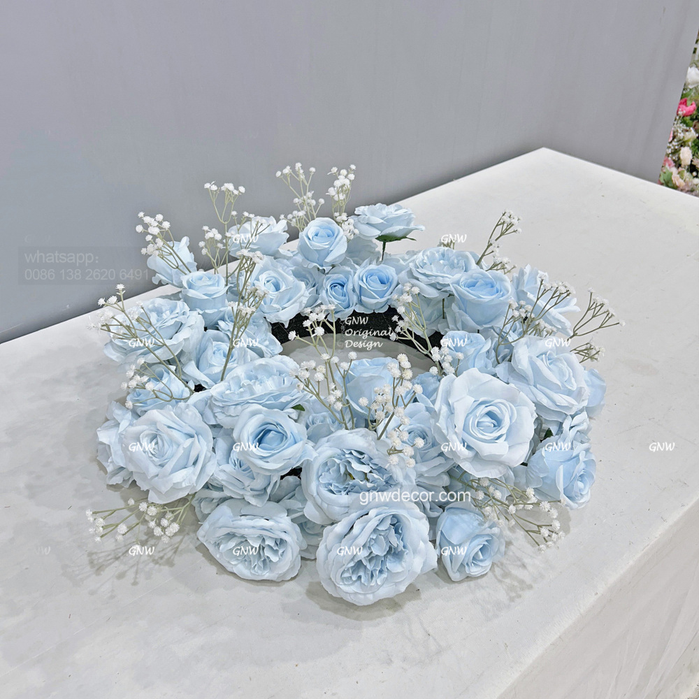 Artificial flower wreath