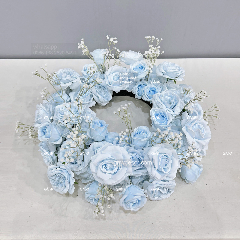 Artificial flower wreath