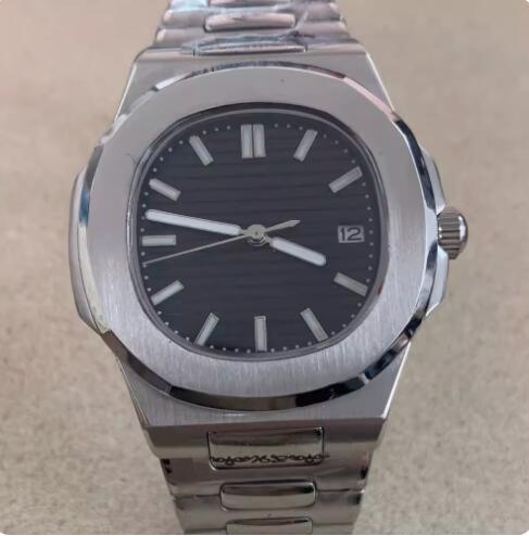 Men's Automatic Mechanical Watch Nautilus Style Stainless Steel Case Strap with NH35A Movement