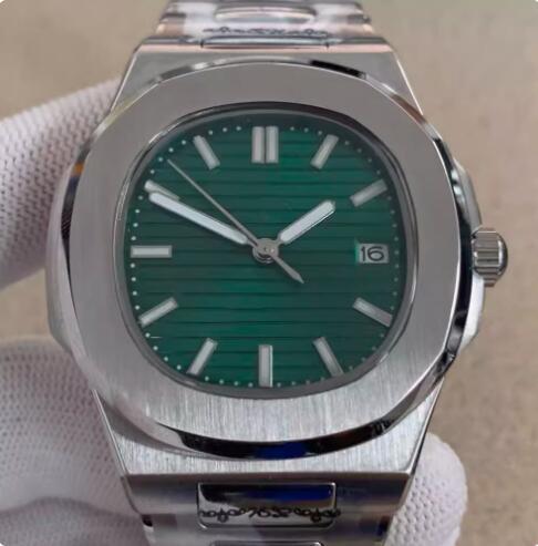 Men's Automatic Mechanical Watch Nautilus Style Stainless Steel Case Strap with NH35A Movement