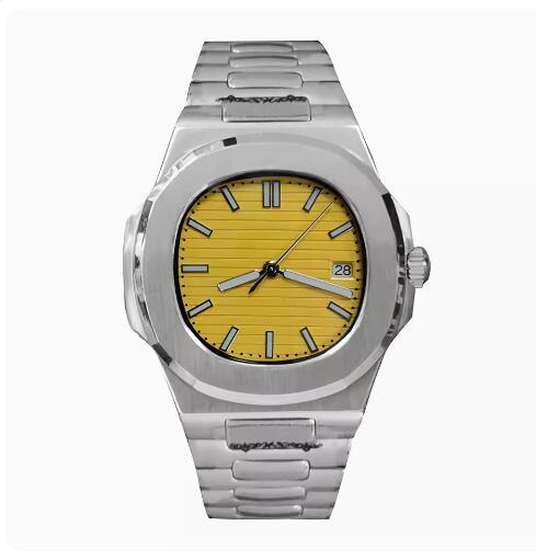 Men's Automatic Mechanical Watch Nautilus Style Stainless Steel Case Strap with NH35A Movement