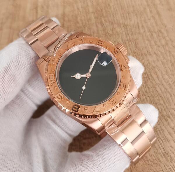 Men's mechanical watch in rose gold with a diameter of 40mm and equipped with a Japanese NH35 movement