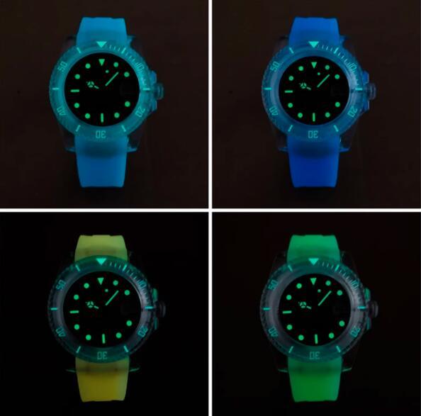 Night Glow Transparent Case Automatic Mechanical Watch Youth Style 40mm Paired with Japanese NH35 Movement