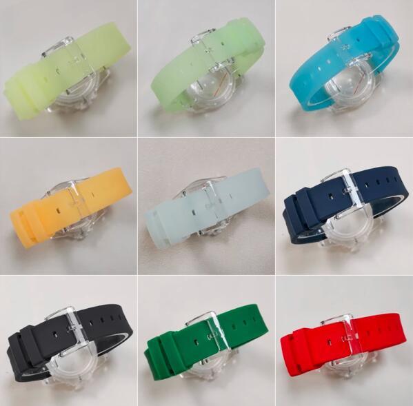 Night Glow Transparent Case Automatic Mechanical Watch Youth Style 40mm Paired with Japanese NH35 Movement