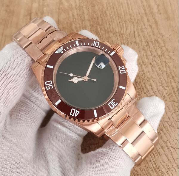Men's mechanical watch in rose gold with a diameter of 40mm and equipped with a Japanese NH35 movement