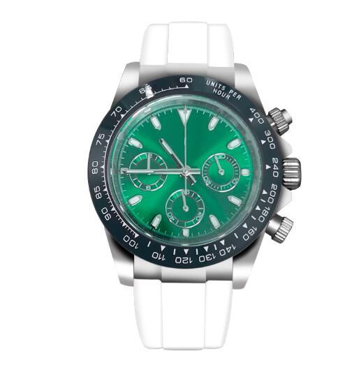 Men's quartz watch timing code 39mm stainless steel case sapphire glass rubber strap VK63 movement