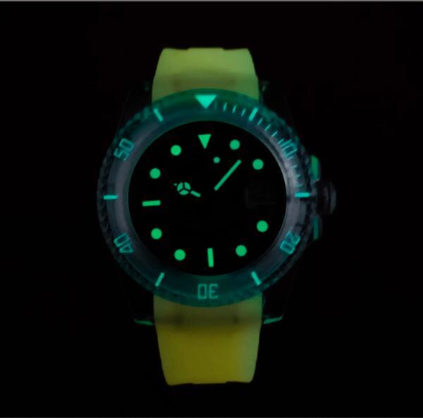 Night Glow Transparent Case Automatic Mechanical Watch Youth Style 40mm Paired with Japanese NH35 Movement