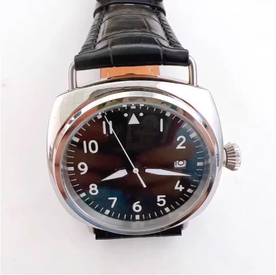 42mm men's mechanical watch with NH35 movement sapphire glass stainless steel case green glow